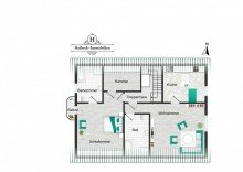 Grundriss DG Sch�nes Ein- bis Zweifamilienhaus von Weber mit Sauna, Garage und Vollkeller