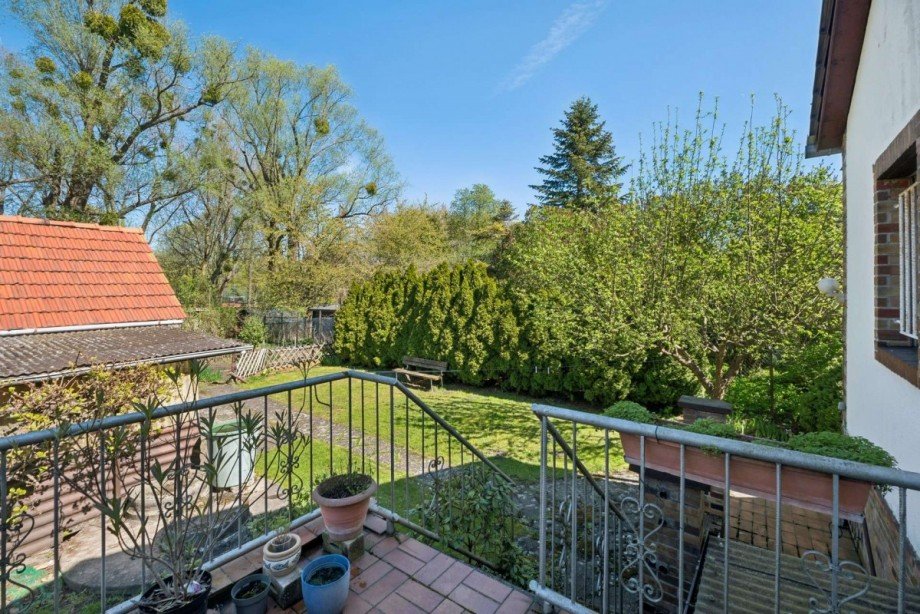 Blick von der Terrasse Einfamilienhaus Berlin
