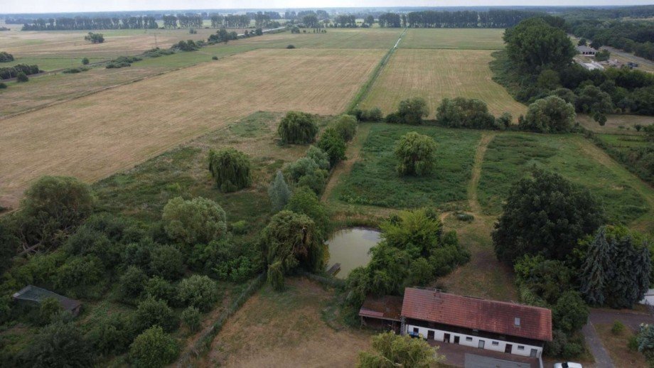 Drohnenbild Zweifamilienhaus Wiesenaue