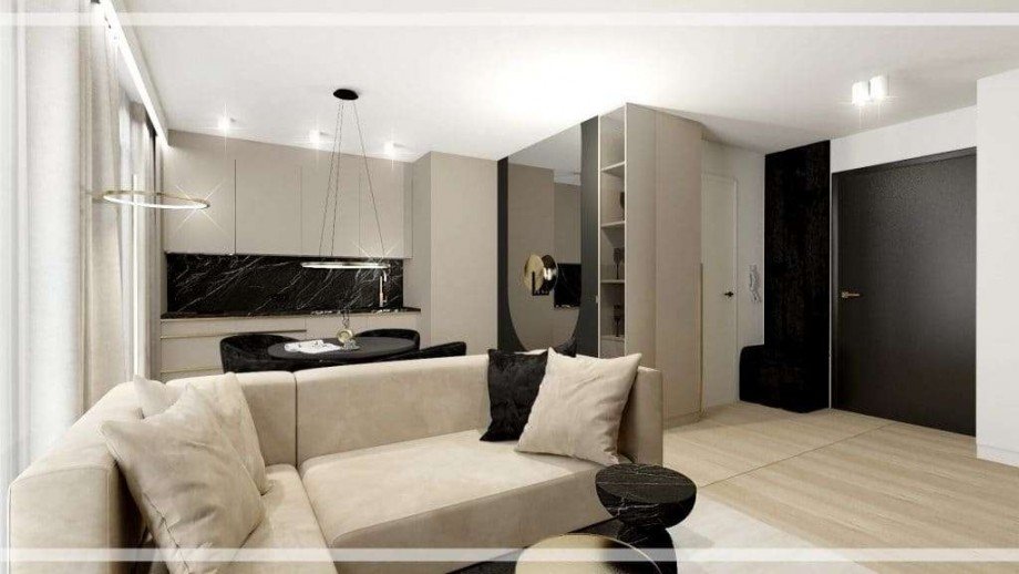 Wohnzimmer Etagenwohnung Kolobrzeg