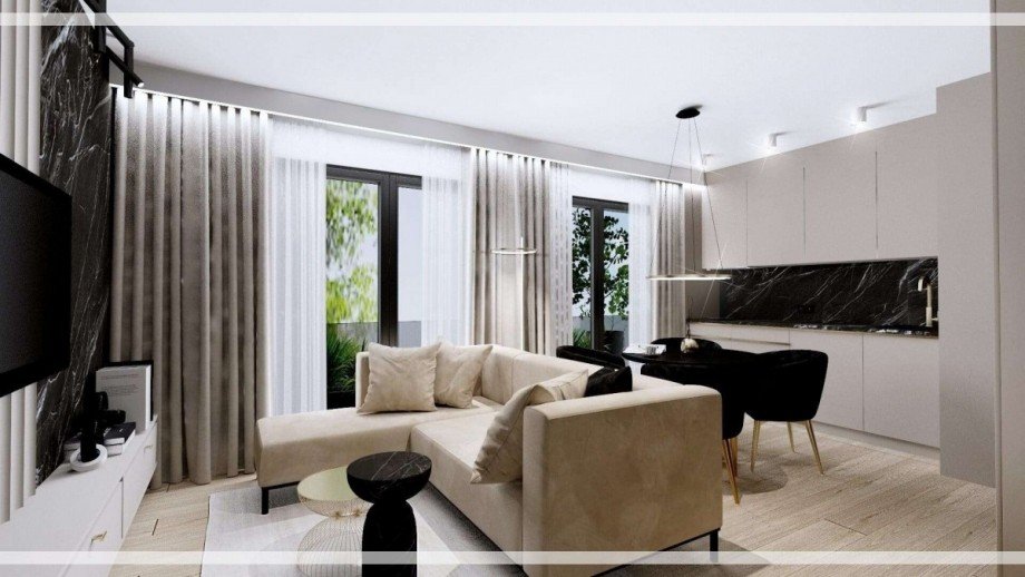 Wohnzimmer Etagenwohnung Kolobrzeg