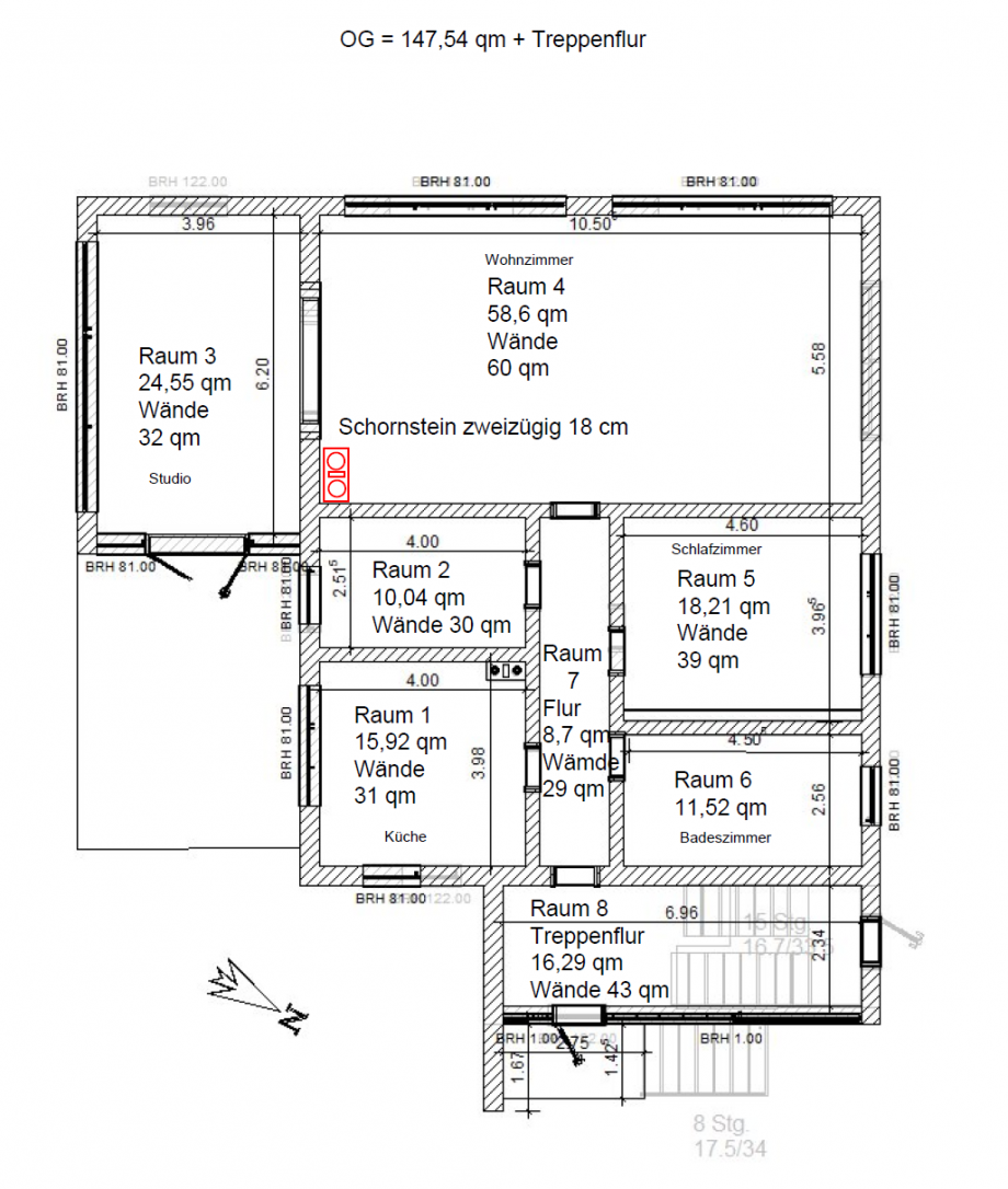 Grundriss OG Einfamilienhaus Borkheide