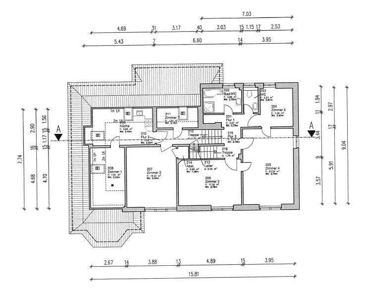 Grundriss OG Zweifamilienhaus Zeuthen