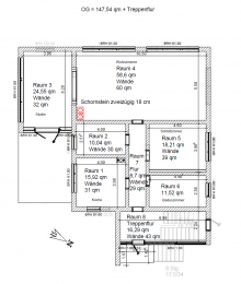 Grundriss OG Imposantes 1-2 Familienhaus mit Gewerbeeinheit und Doppelgarage auf gro�em Grundst�ck