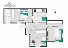 Grundriss Teilsaniertes Kleinhaus mit gro�em Wohnanh�nger auf idyllischem Grundst�ck