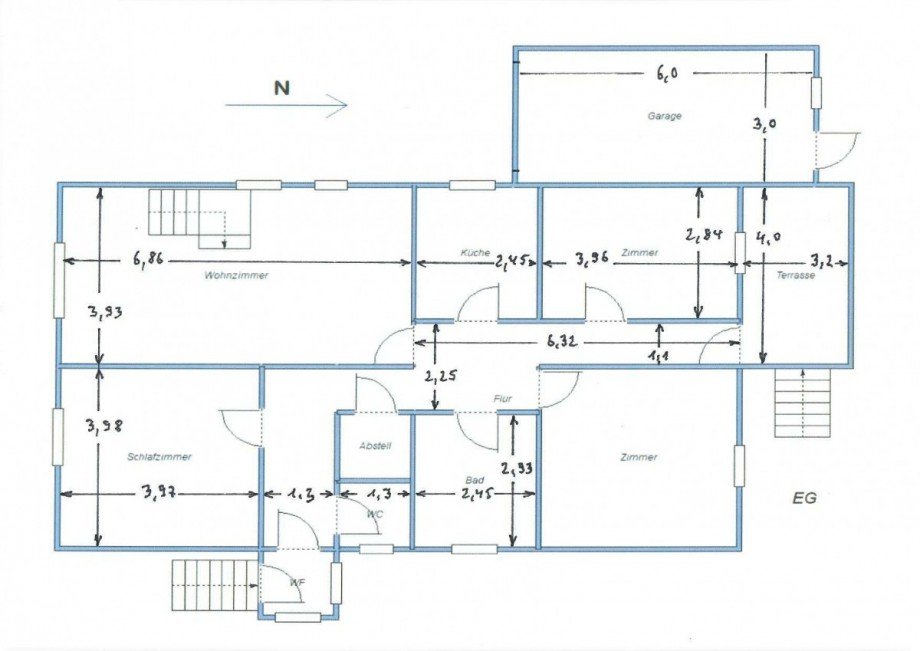 Grundriss EG Einfamilienhaus Berlin
