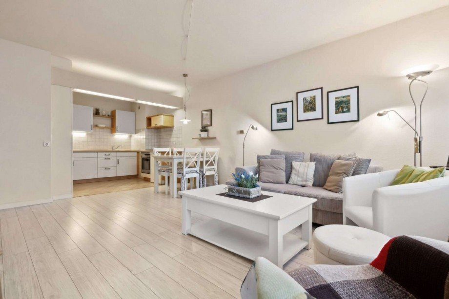 Wohnzimmer Etagenwohnung Sylt