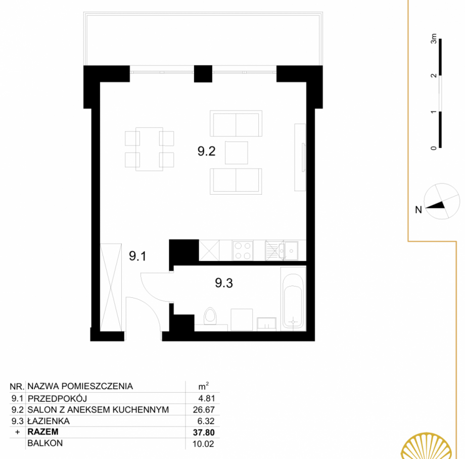 Grundriss Etagenwohnung Kolobrzeg