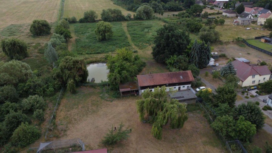 Drohnenbild Zweifamilienhaus Wiesenaue