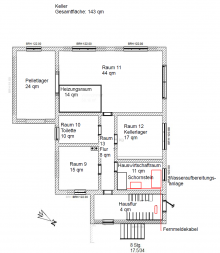 Grundriss Soutterain Imposantes 1-2 Familienhaus mit Gewerbeeinheit und Doppelgarage auf gro�em Grundst�ck