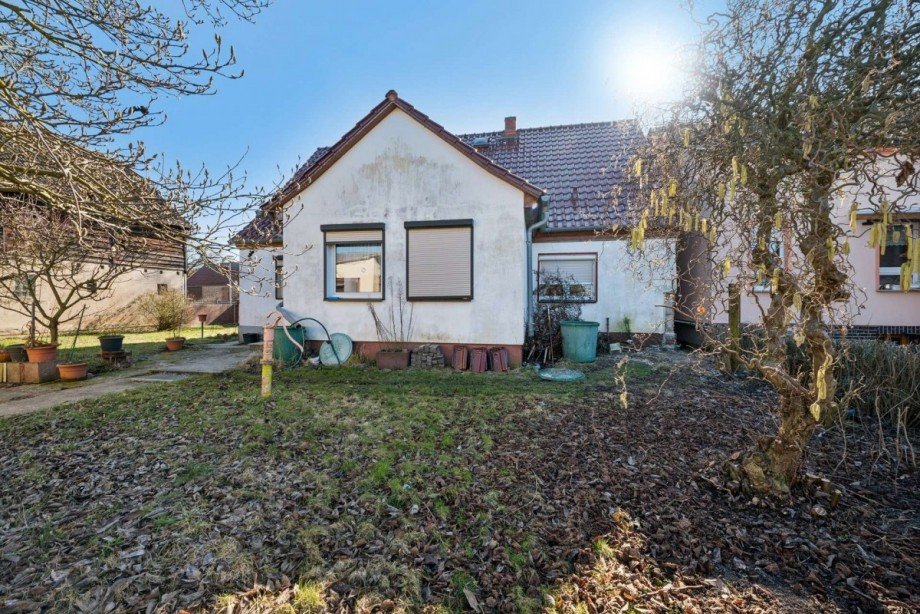 R�ckansicht Einfamilienhaus Wagenitz