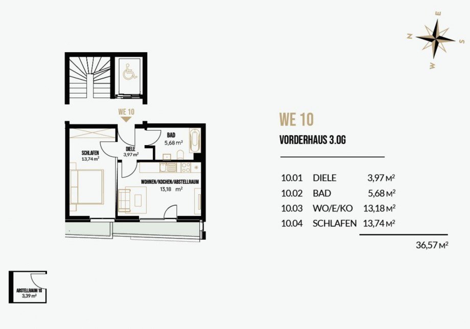 Grundriss WE10 Etagenwohnung Berlin
