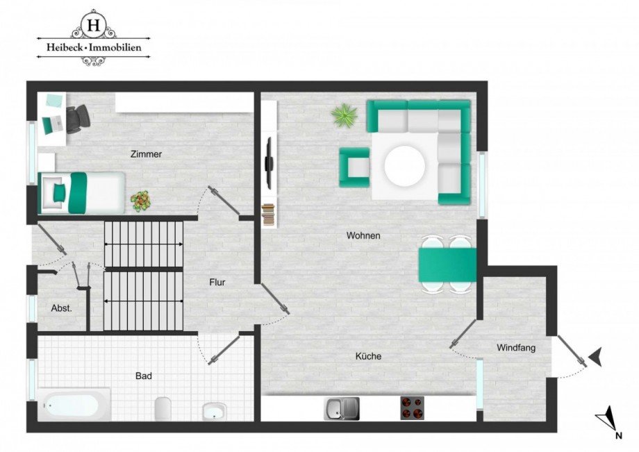 Grundriss EG Reihenmittelhaus Wustermark