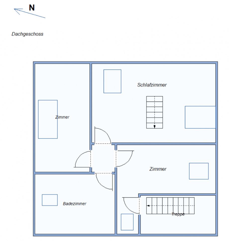 Grundriss DG Maisonettewohnung Berlin
