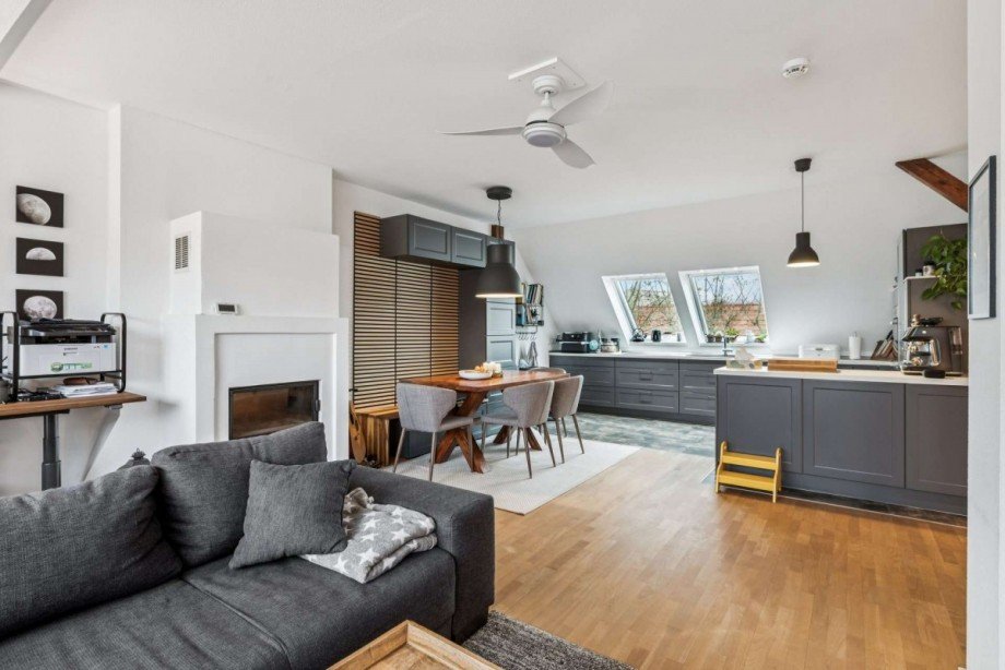 Wohnzimmer Dachgeschosswohnung Berlin