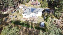 Drohnenbild Imposantes 1-2 Familienhaus mit Gewerbeeinheit und Doppelgarage auf gro�em Grundst�ck