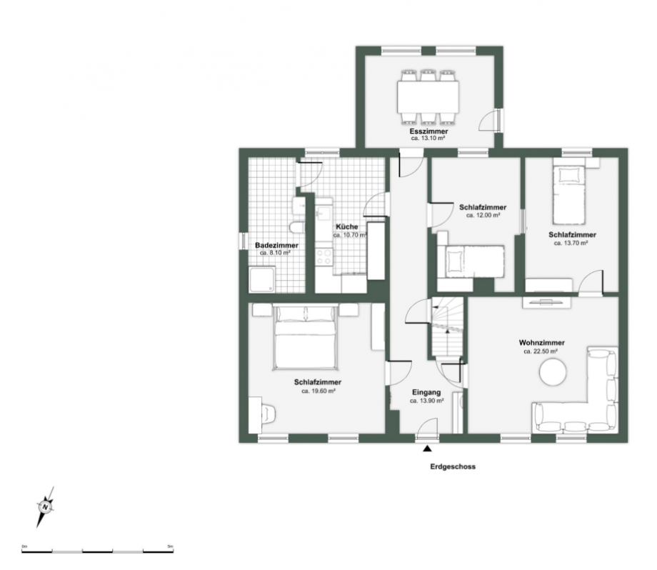 Grundriss EG Einfamilienhaus Wagenitz